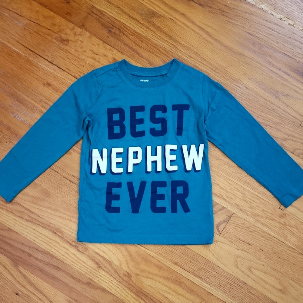 Teal 'Best Nephew Ever' Long Sleeve Tee Size 3T